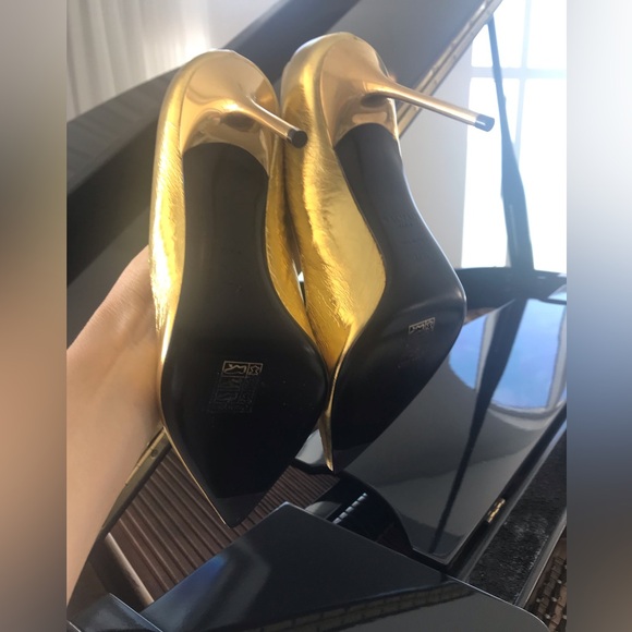 BALMAIN gold pumps 7.5 sz , all inclusive BRAND NEW - Picture 5 of 11